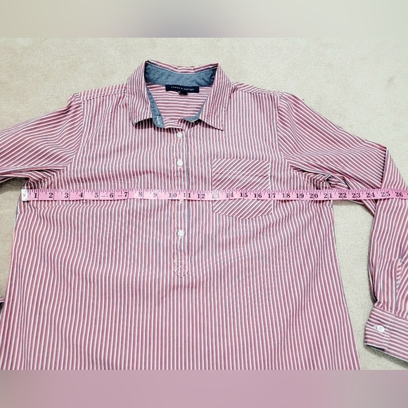 Tommy Hilfiger Women's Striped 100% Cotton Tunic Shirt Size Large Classic Design - Picture 9 of 11
